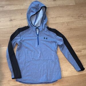 Under Armour Heathered Blue and Black Pullover